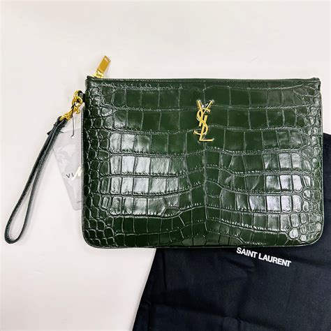 pochette ysl verde|ysl paniers and totes sale.